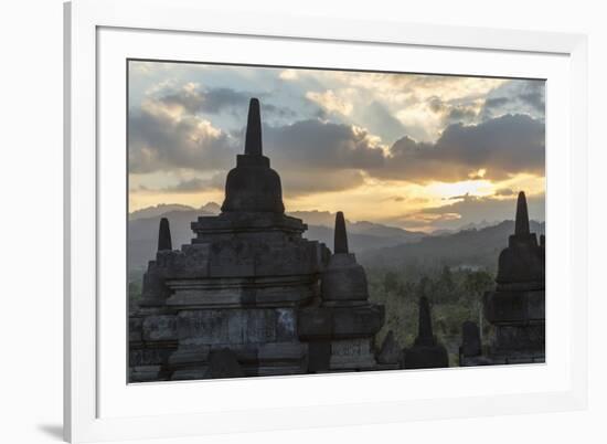 Borobudur Buddhist Temple, UNESCO World Heritage Site, Java, Indonesia, Southeast Asia-Angelo-Framed Photographic Print