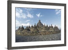 Borobudur Buddhist Temple, UNESCO World Heritage Site, Java, Indonesia, Southeast Asia-Angelo-Framed Photographic Print