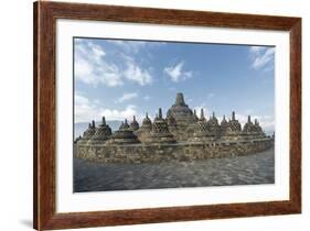 Borobudur Buddhist Temple, UNESCO World Heritage Site, Java, Indonesia, Southeast Asia-Angelo-Framed Photographic Print