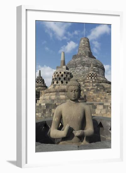 Borobudur Buddhist Temple, UNESCO World Heritage Site, Java, Indonesia, Southeast Asia-Angelo-Framed Photographic Print