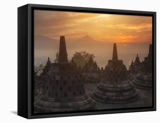 Borobudur Buddhist Temple, UNESCO World Heritage Site, Java, Indonesia, Southeast Asia-Angelo Cavalli-Framed Stretched Canvas