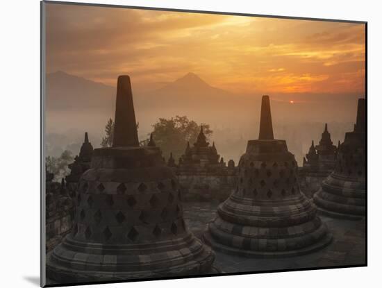 Borobudur Buddhist Temple, UNESCO World Heritage Site, Java, Indonesia, Southeast Asia-Angelo Cavalli-Mounted Photographic Print