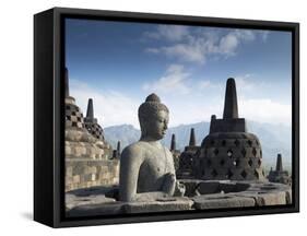 Borobudur Buddhist Temple, UNESCO World Heritage Site, Java, Indonesia, Southeast Asia-Angelo Cavalli-Framed Stretched Canvas