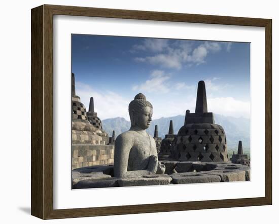 Borobudur Buddhist Temple, UNESCO World Heritage Site, Java, Indonesia, Southeast Asia-Angelo Cavalli-Framed Photographic Print