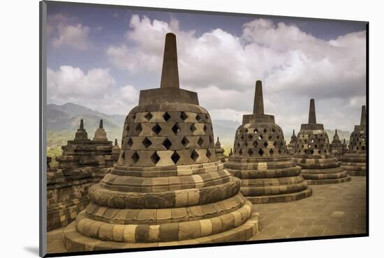 Borobudur Buddhist Temple, UNESCO World Heritage Site, Java, Indonesia, Southeast Asia-Angelo-Mounted Photographic Print