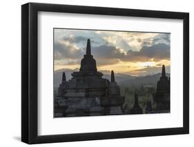 Borobudur Buddhist Temple, UNESCO World Heritage Site, Java, Indonesia, Southeast Asia-Angelo-Framed Photographic Print