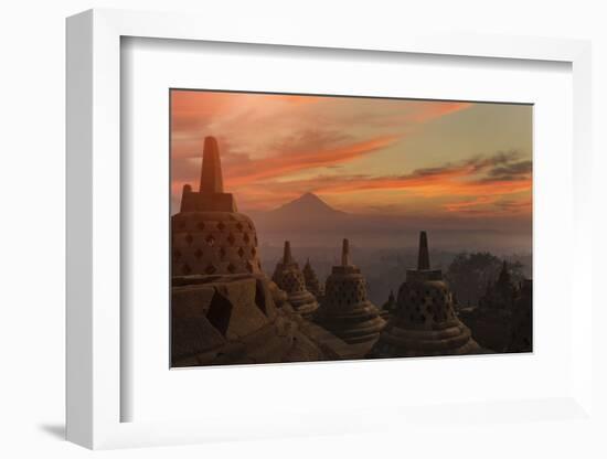 Borobudur Buddhist Temple, UNESCO World Heritage Site, Java, Indonesia, Southeast Asia-Angelo-Framed Photographic Print