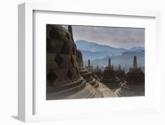 Borobudur Buddhist Temple, UNESCO World Heritage Site, Java, Indonesia, Southeast Asia-Angelo-Framed Photographic Print