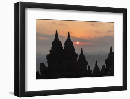 Borobudur Buddhist Temple, UNESCO World Heritage Site, Java, Indonesia, Southeast Asia-Angelo-Framed Photographic Print