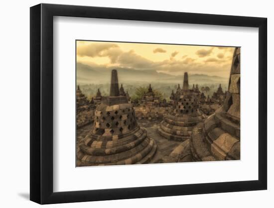 Borobudur Buddhist Temple, UNESCO World Heritage Site, Java, Indonesia, Southeast Asia-Angelo-Framed Photographic Print