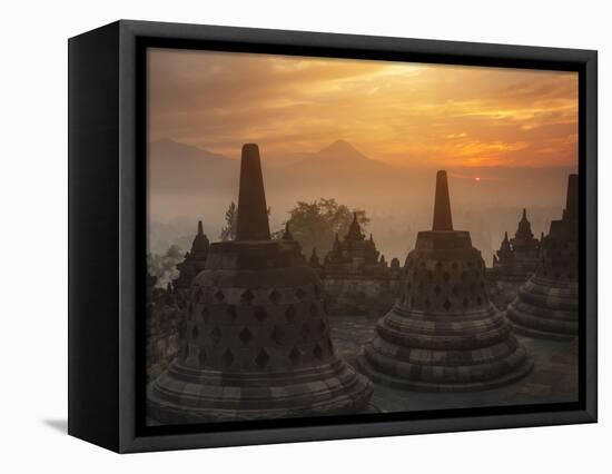 Borobudur Buddhist Temple, UNESCO World Heritage Site, Java, Indonesia, Southeast Asia-Angelo Cavalli-Framed Stretched Canvas