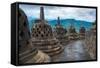 Borobudur Buddist Temple Yogyakarta. Java, Indonesia-lkunl-Framed Stretched Canvas