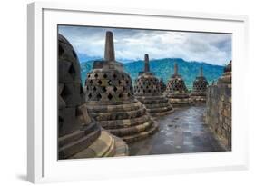 Borobudur Buddist Temple Yogyakarta. Java, Indonesia-lkunl-Framed Photographic Print