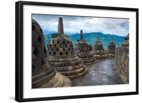 Borobudur Buddist Temple Yogyakarta. Java, Indonesia-lkunl-Framed Photographic Print