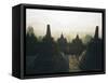 Borobudur, Java, Indonesia-J P De Manne-Framed Stretched Canvas