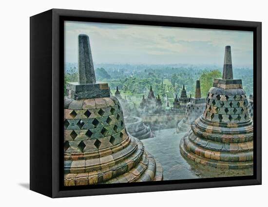 Borobudur on Java-Bob Krist-Framed Stretched Canvas