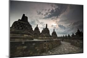 Borobudur Temple, a World Heritage Site in Central Java-Alex Saberi-Mounted Photographic Print