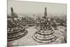 Borobudur Temple.Java.Indonesia. Anaglyph Stereo.(You Need Use Cyan/Red Glasses to Take 3D Effect)-viczast-Mounted Photographic Print
