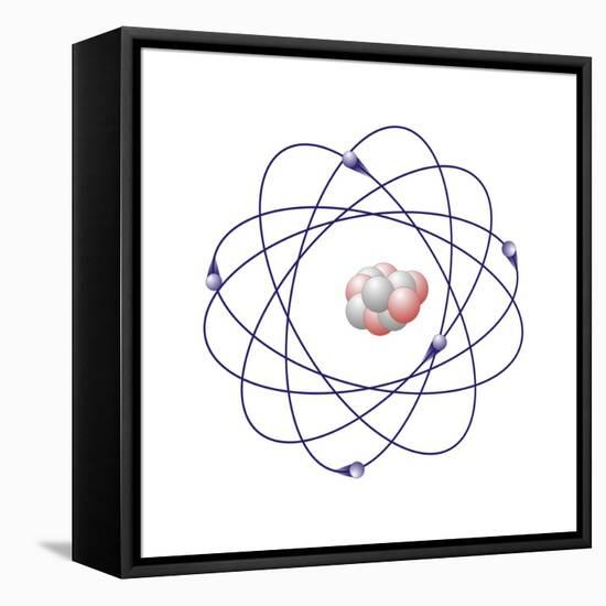 Boron, Atomic Model-Friedrich Saurer-Framed Stretched Canvas