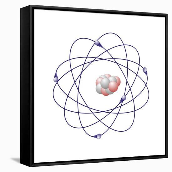 Boron, Atomic Model-Friedrich Saurer-Framed Stretched Canvas