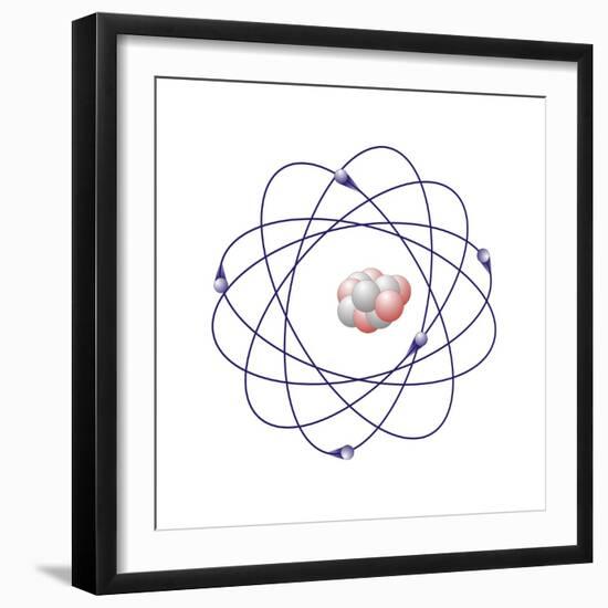 Boron, Atomic Model-Friedrich Saurer-Framed Premium Photographic Print