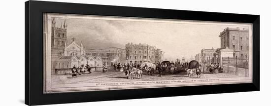 Borough High Street, Southwark, London, C1835-null-Framed Premium Giclee Print