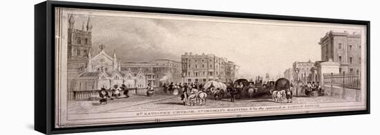 Borough High Street, Southwark, London, C1835-null-Framed Stretched Canvas