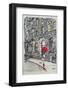 Borough Walk-Loui Jover-Framed Art Print