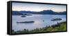 Borromean Islands, Stresa, Lake Maggiore, Verbano-Cusio-Ossola, Piedmont, Italy. Panoramic view ove-Marco Bottigelli-Framed Stretched Canvas