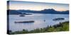 Borromean Islands, Stresa, Lake Maggiore, Verbano-Cusio-Ossola, Piedmont, Italy. Panoramic view ove-Marco Bottigelli-Stretched Canvas