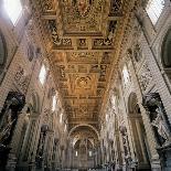 Basilica of St. John Lateran, Rome, with 17th c. Statues and architecture by Borromini, Italy-Borromini-Framed Art Print
