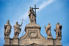 Basilica of St. John Lateran, Rome, with 17th c. Statues and architecture by Borromini, Italy-Borromini-Stretched Canvas