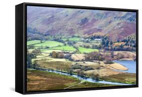 Borrowdale from Surprise View in Ashness Woods, Lake District Nat'l Pk, Cumbria, England, UK-Mark Sunderland-Framed Stretched Canvas