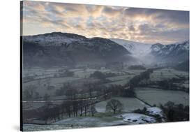 Borrowdale, Lake District National Park, Cumbria, England, United Kingdom, Europe-Jon Gibbs-Stretched Canvas