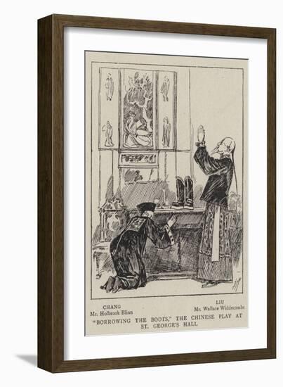 Borrowing the Boots, the Chinese Play at St George's Hall-null-Framed Giclee Print