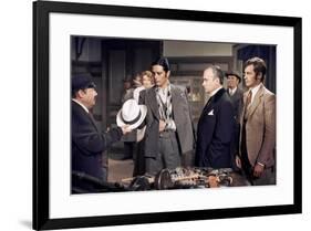 Borsalino by Jacques Deray with Alain Delon, Michel Bouquet and Jean-Paul Belmondo, 1970 (photo)-null-Framed Photo