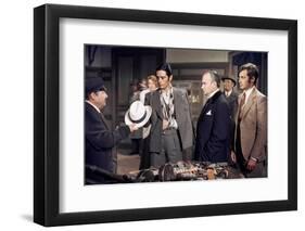 Borsalino by Jacques Deray with Alain Delon, Michel Bouquet and Jean-Paul Belmondo, 1970 (photo)-null-Framed Photo