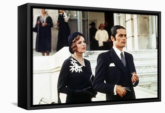 Borsalino by Jacques Deray with Corinne Marchand and Alain Delon, 1970 (photo)-null-Framed Stretched Canvas