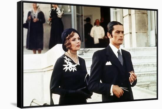 Borsalino by Jacques Deray with Corinne Marchand and Alain Delon, 1970 (photo)-null-Framed Stretched Canvas