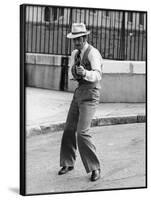 Borsalino by Jacques Deray with Jean-Paul Belmondo, 1970 (b/w photo)-null-Framed Photo