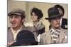 Borsalino by Jacques Deray with Jean-Paul Belmondo and Alain Delon, 1970 (Marseille hippodrome Bore-null-Mounted Photo