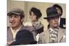 Borsalino by Jacques Deray with Jean-Paul Belmondo and Alain Delon, 1970 (Marseille hippodrome Bore-null-Mounted Photo