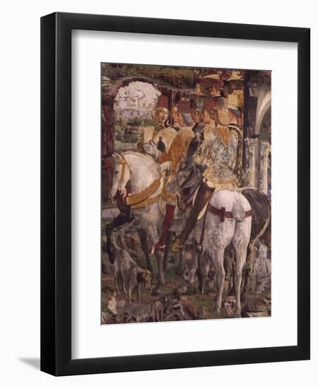 Borso D'Este Departing for Hunt, Scene from Month of March-Francesco del Cossa-Framed Giclee Print