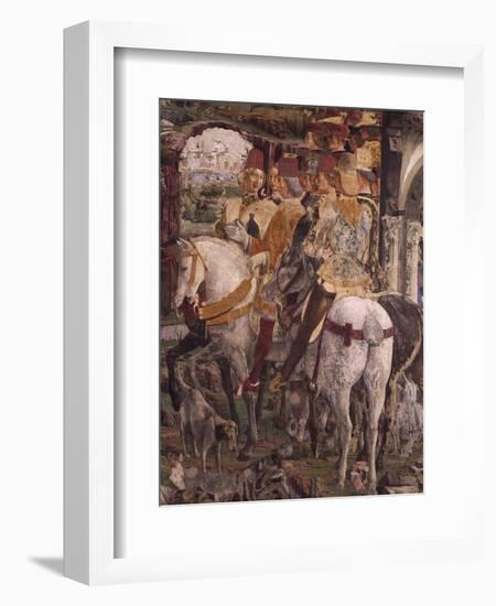 Borso D'Este Departing for Hunt, Scene from Month of March-Francesco del Cossa-Framed Giclee Print