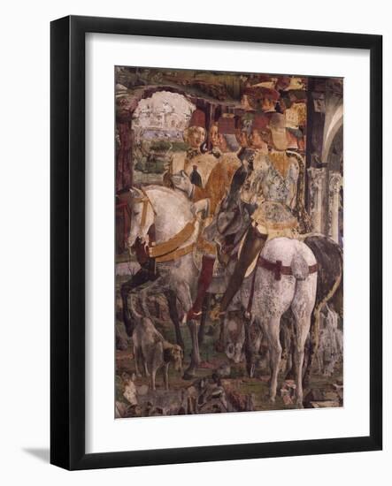 Borso D'Este Departing for Hunt, Scene from Month of March-Francesco del Cossa-Framed Giclee Print