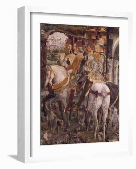 Borso D'Este Departing for Hunt, Scene from Month of March-Francesco del Cossa-Framed Giclee Print