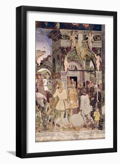 Borso D'Este, Prince of Ferrara, Rendering Justice: March from the Room of the Months, 1467-70-Francesco del Cossa-Framed Giclee Print