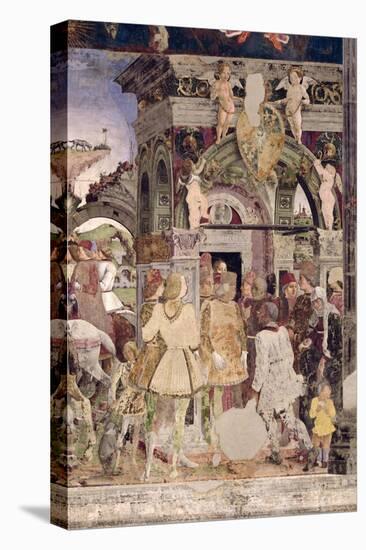 Borso D'Este, Prince of Ferrara, Rendering Justice: March from the Room of the Months, 1467-70-Francesco del Cossa-Stretched Canvas