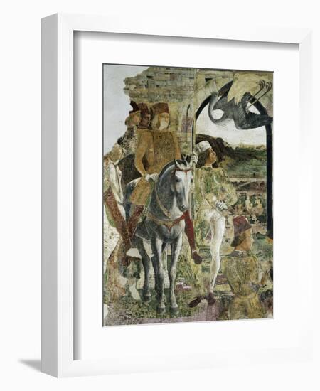 Borso D'Este Returning from Hunting, Scene from Month of April-Francesco del Cossa-Framed Giclee Print