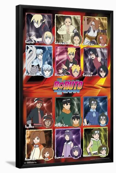 Boruto - Grid-null-Framed Standard Poster